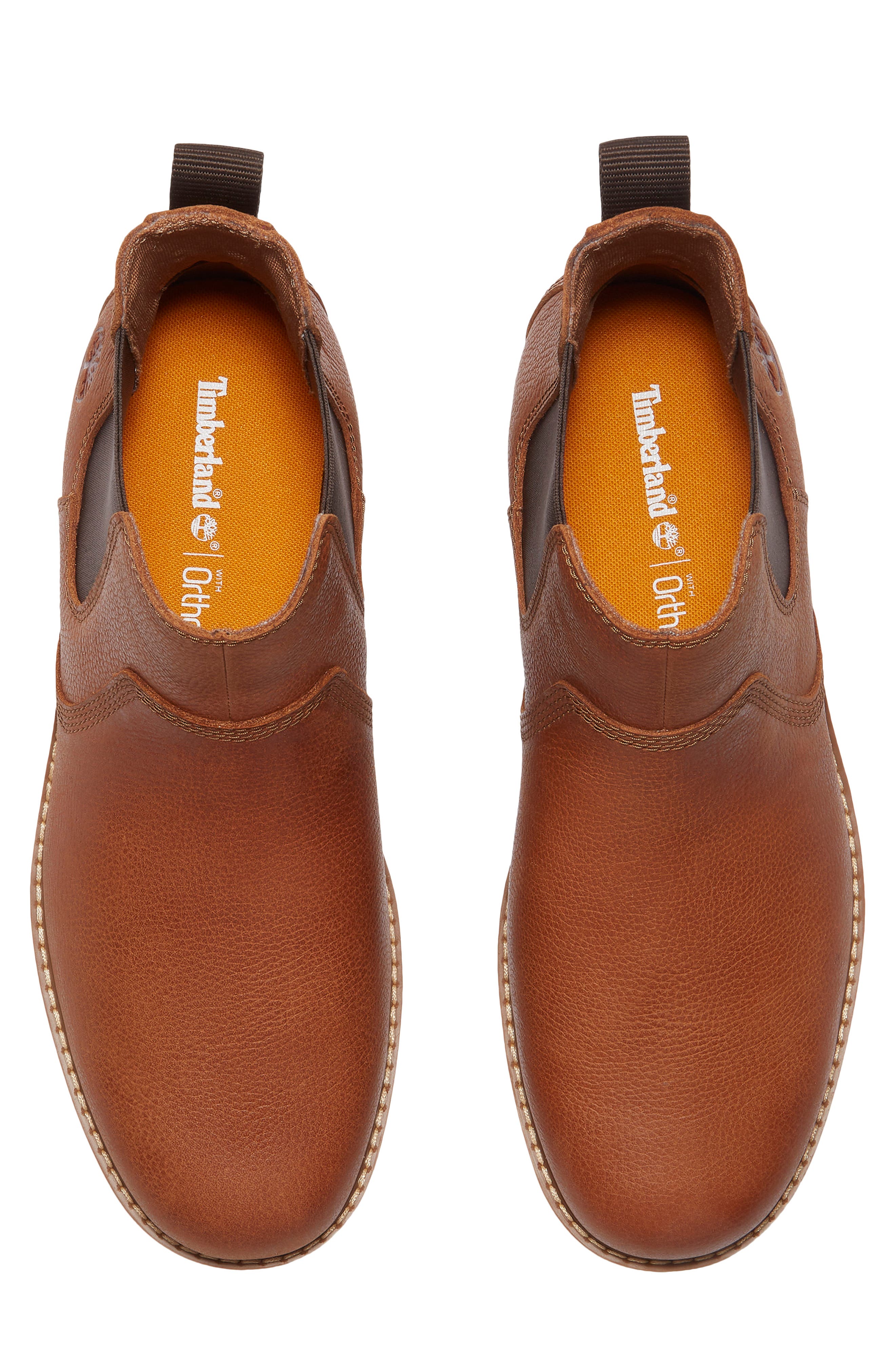 Timberland Redwood Edge Essential Water Repellent Chelsea Boot, Alternate, color, Medium Brown Full Grain
