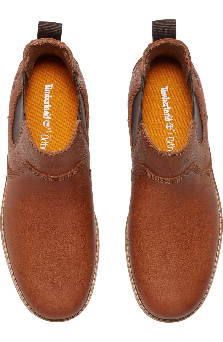 Timberland Redwood Edge Essential Water Repellent Chelsea Boot, Alternate, color, Medium Brown Full Grain