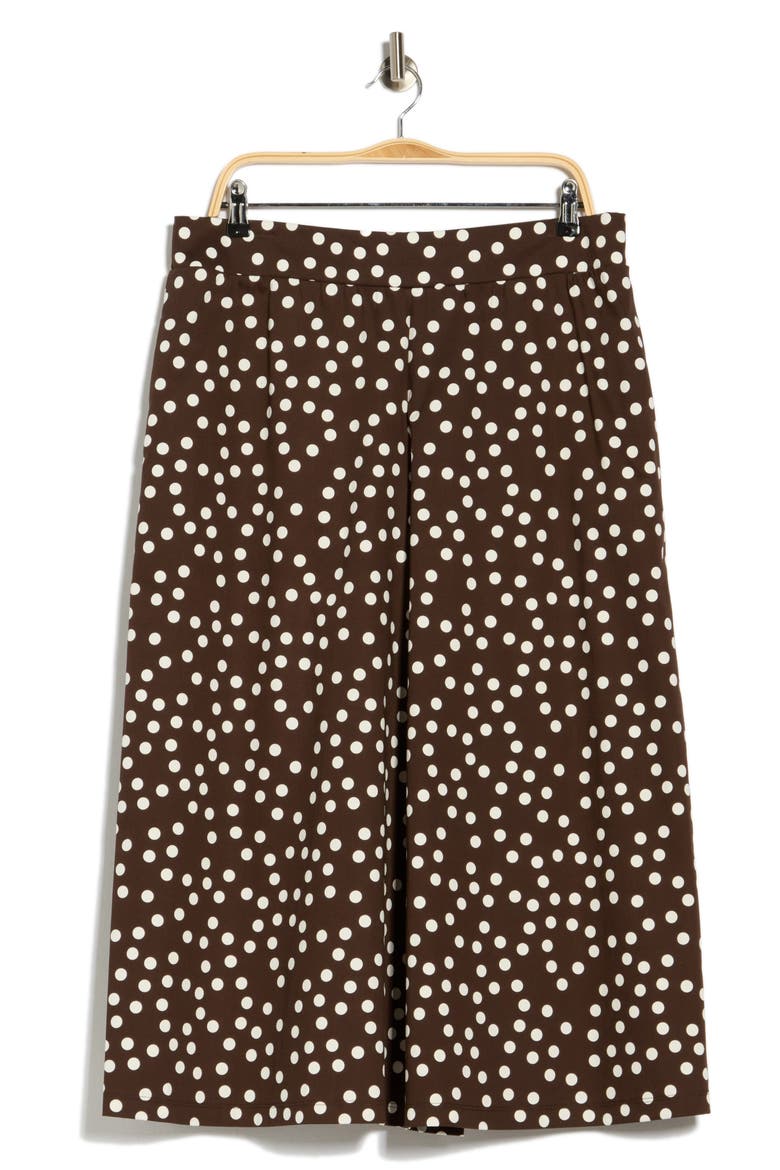 Wide Leg Capri Pants, Alternate, color, BROWN