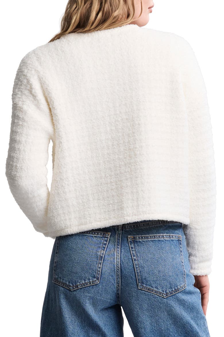 CozyChic® Textured Cardigan, Alternate, color, PEARL