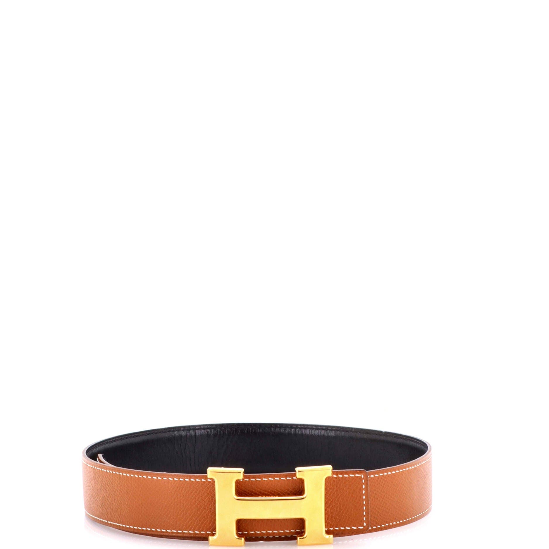 Pre-Owned Hermes Constance Reversible Belt Leather Medium, Main, color, Brown
