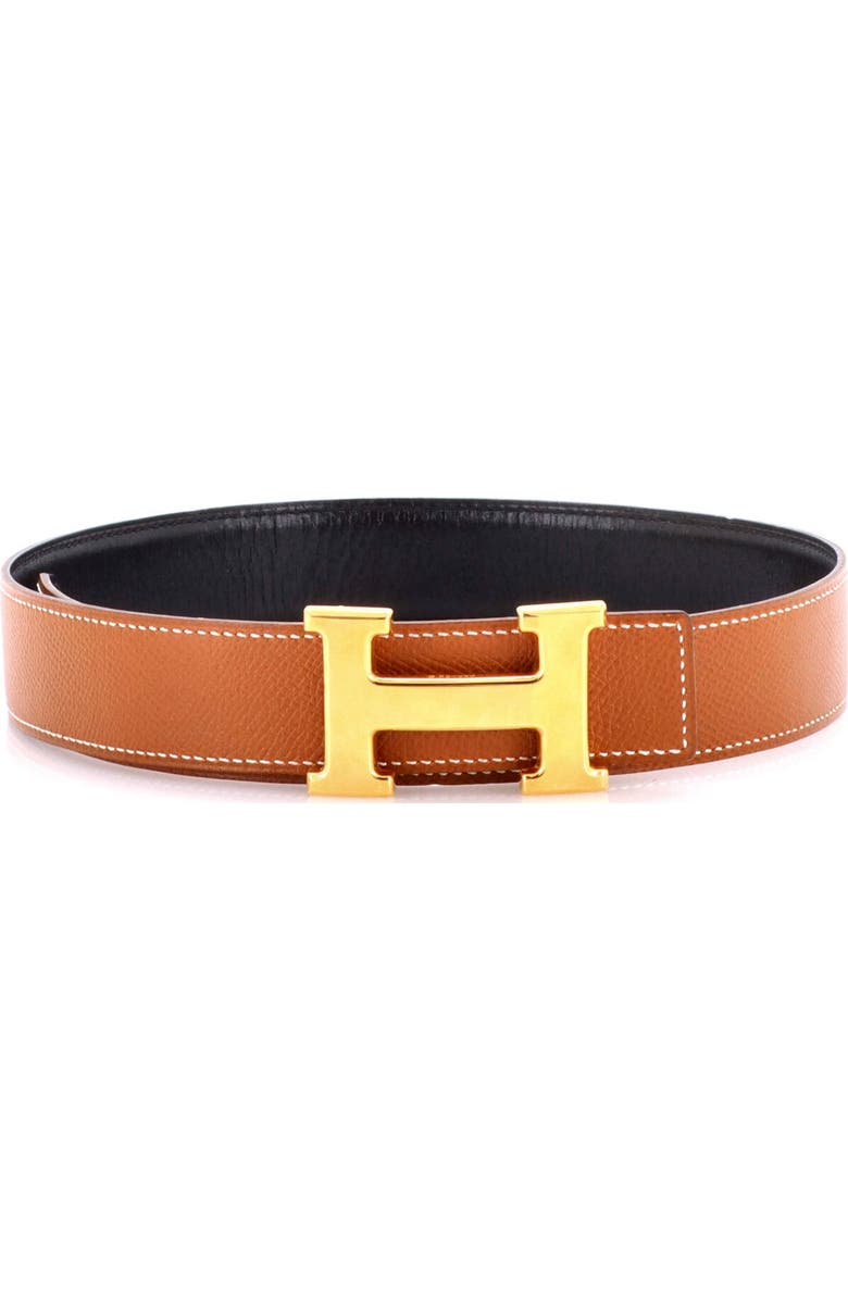 Pre-Owned Hermes Constance Reversible Belt Leather Medium, Main, color, Brown