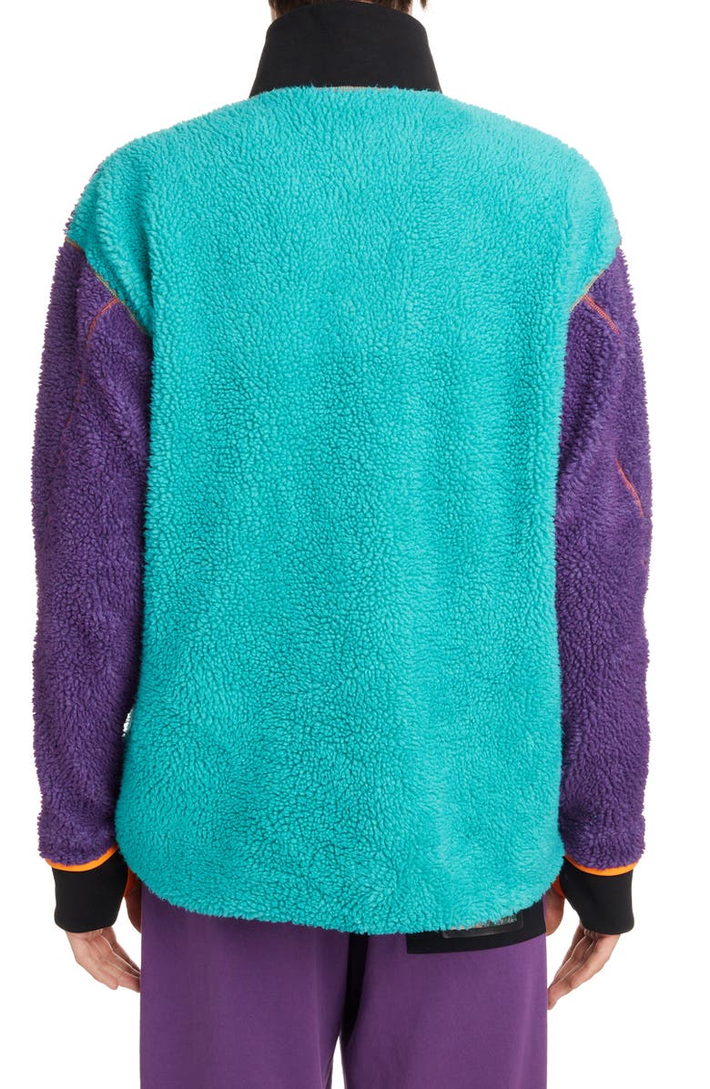 EYE/LOEWE/NATURE Colorblock Quarter Zip Fleece Pullover, Alternate, color,