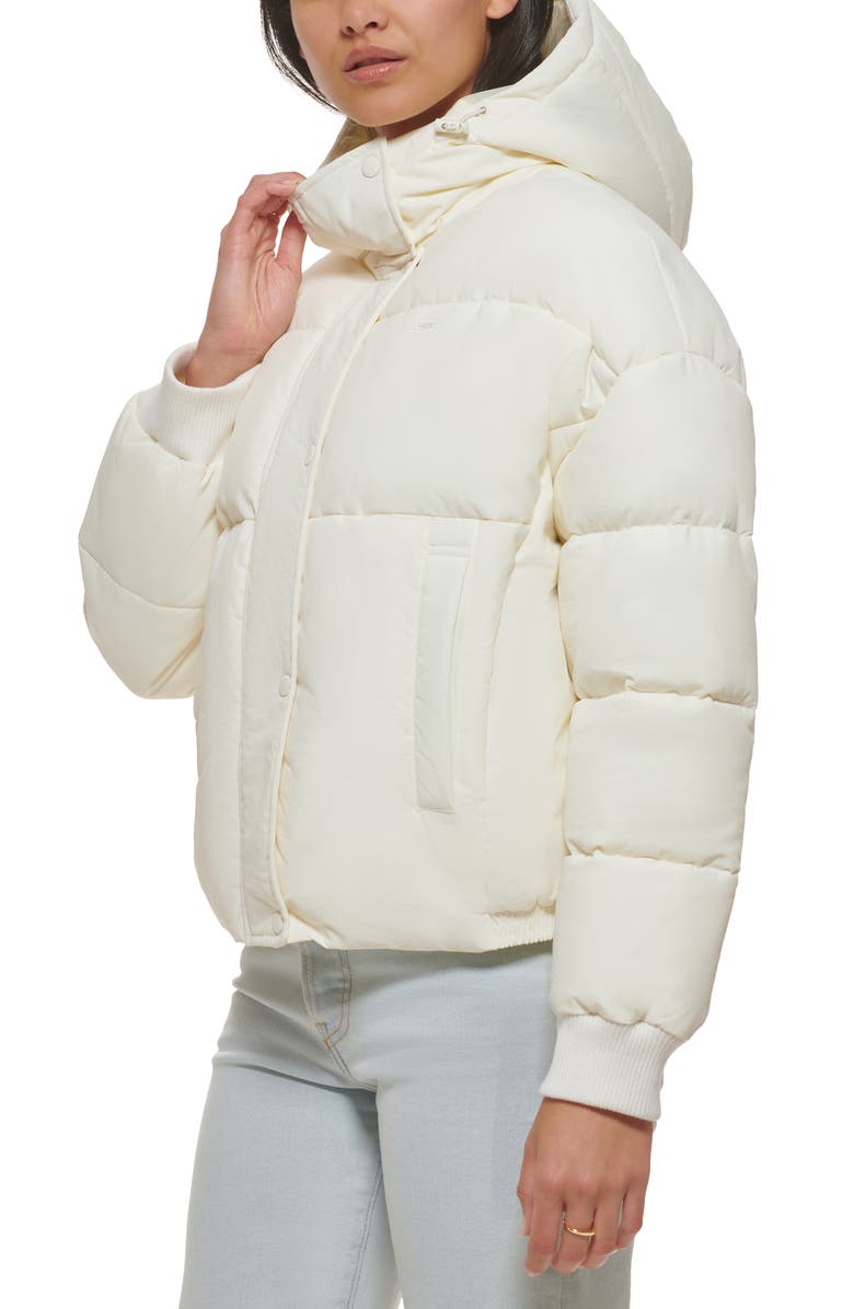 Levi's<sup>®</sup> Cinch Waist Hooded Puffer Jacket, Alternate, color,