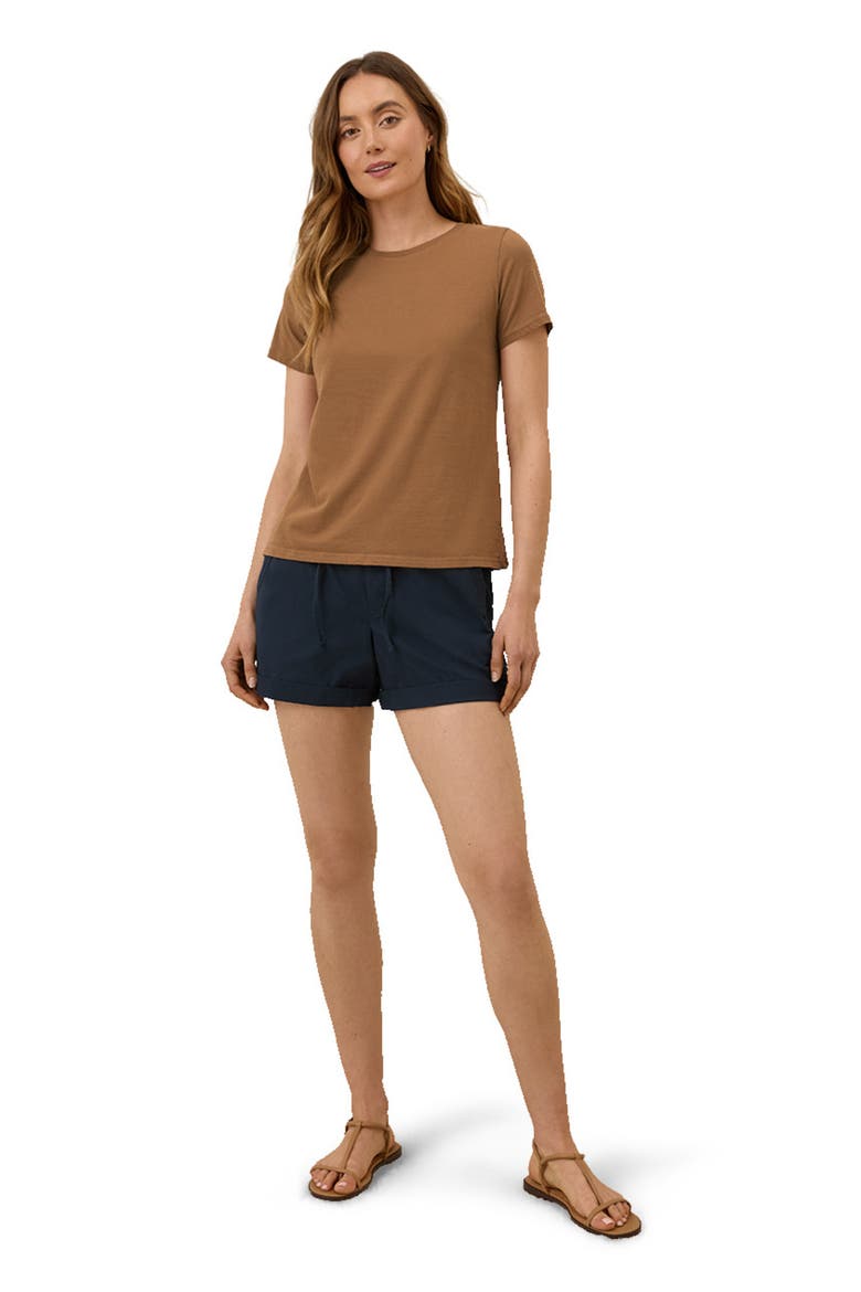 Organic Cotton Softspun Crew Neck Tee, Main, color, Brown Sugar