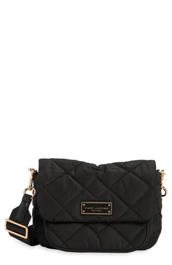 Marc Jacobs Quilted Nylon Messenger Bag In Black