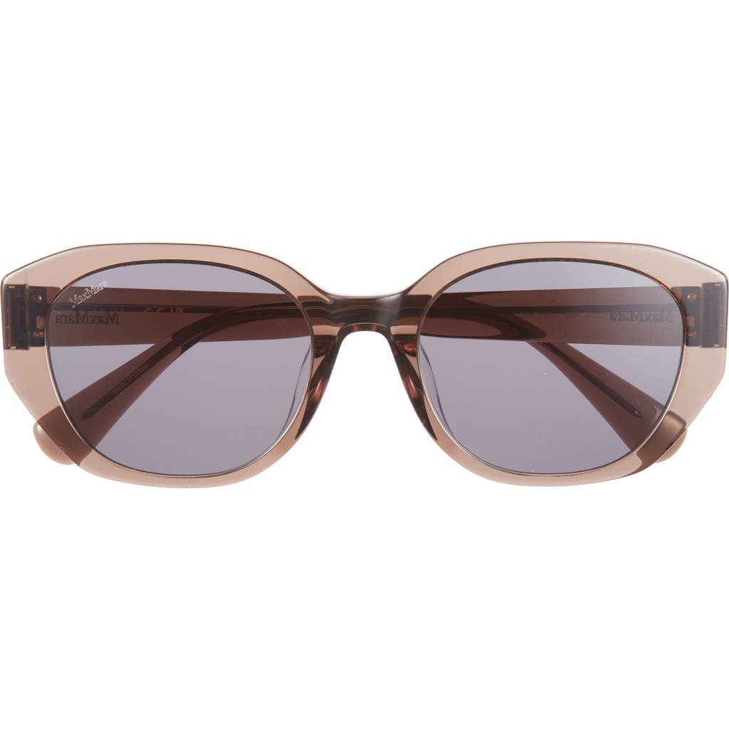 Max Mara 54mm Round Sunglasses In Brown
