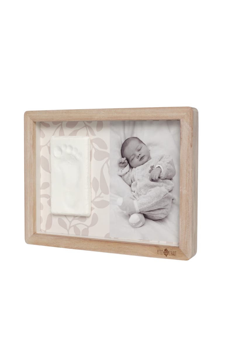 Petit Artichaut Classic Frame - Baby Handprint & Photo Frame, Newborn Keepsake Gift, Alternate, color, Ivy Grey
