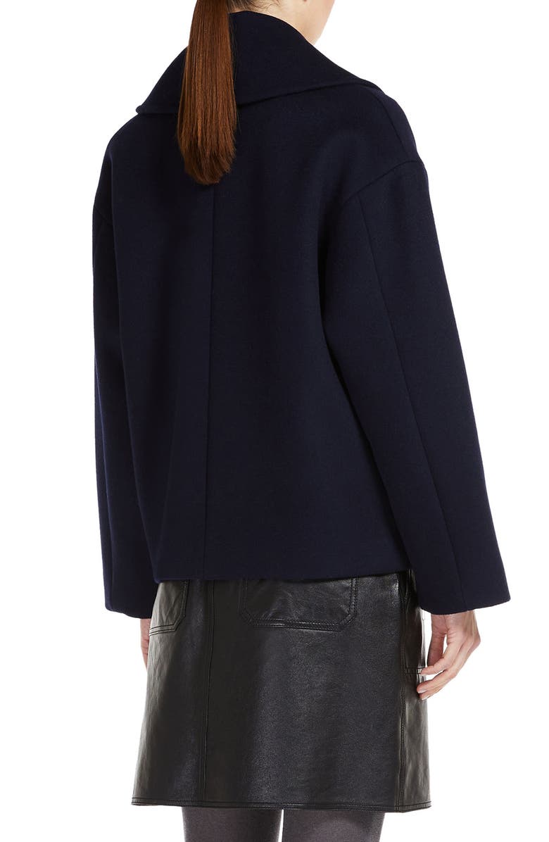 Weekend Max Mara Autore Convertible Sleeve Virgin Wool Coat, Alternate, color, 