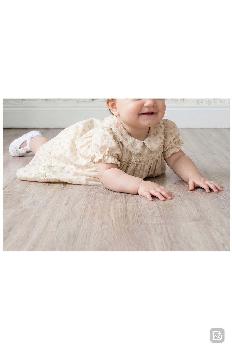 Melissa Floral Puff Sleeve Dress & Bloomers Set, Alternate, color, CREAM
