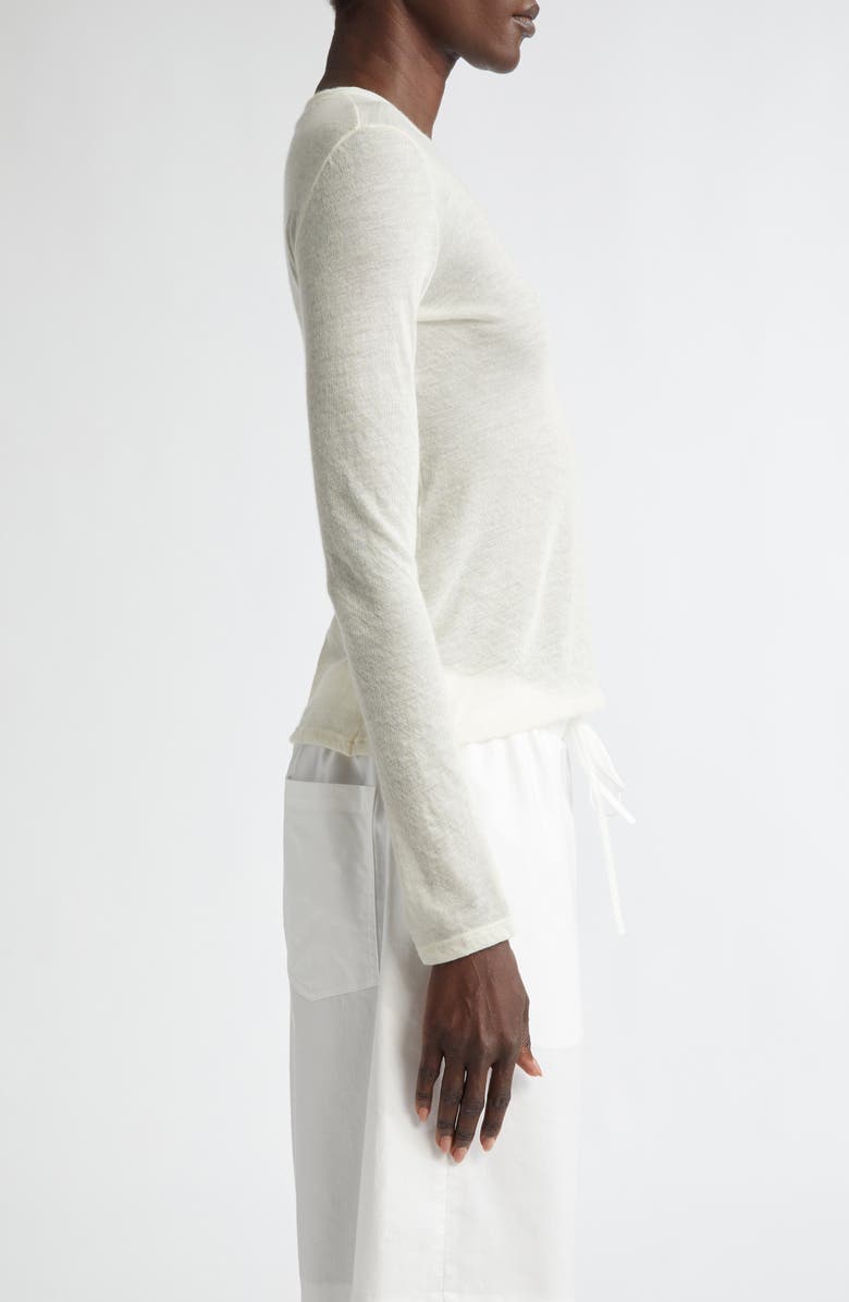 The Row Iverness Semisheer Cashmere Jersey Top, Alternate, color, 