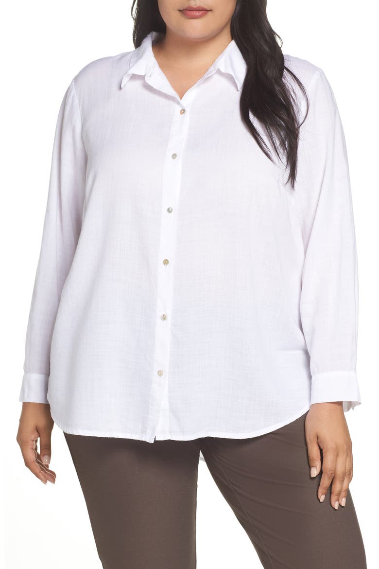 Tencel® Lyocell Shirt, Main, color, WHITE