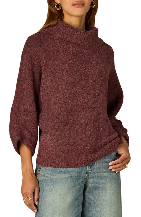 Dolman Sleeve Bouclé Sweater