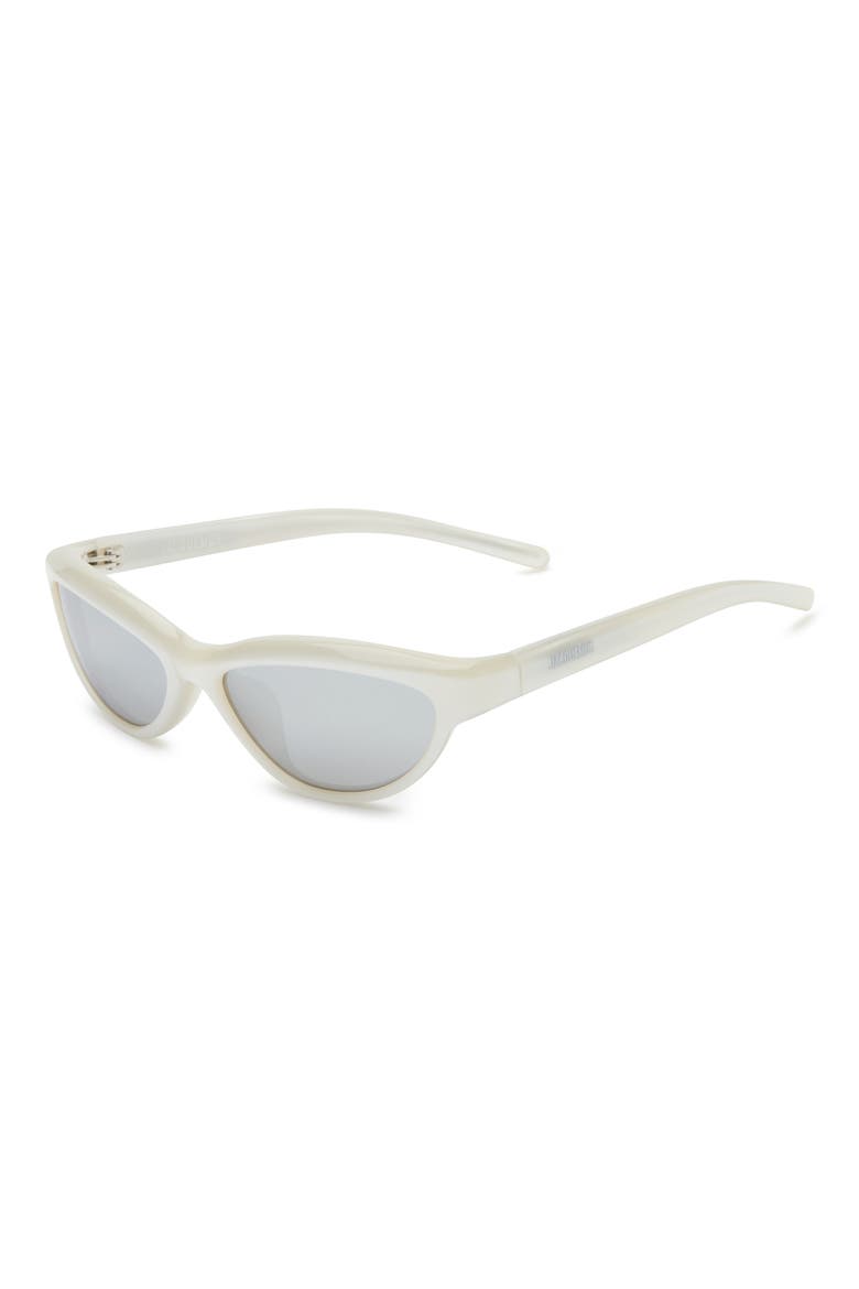 The Curvo Cat Eye Sunglasses, Alternate, color, METALLIC PEARL/SILVER/SILVER