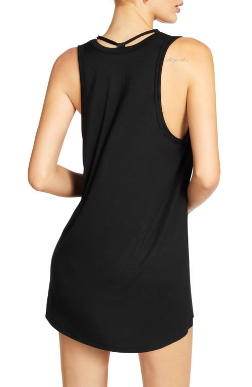 Robin Piccone Ava Lace-up Cover-up Tunic In Black