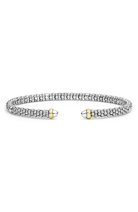Signature Caviar Beaded Cuff Bracelet