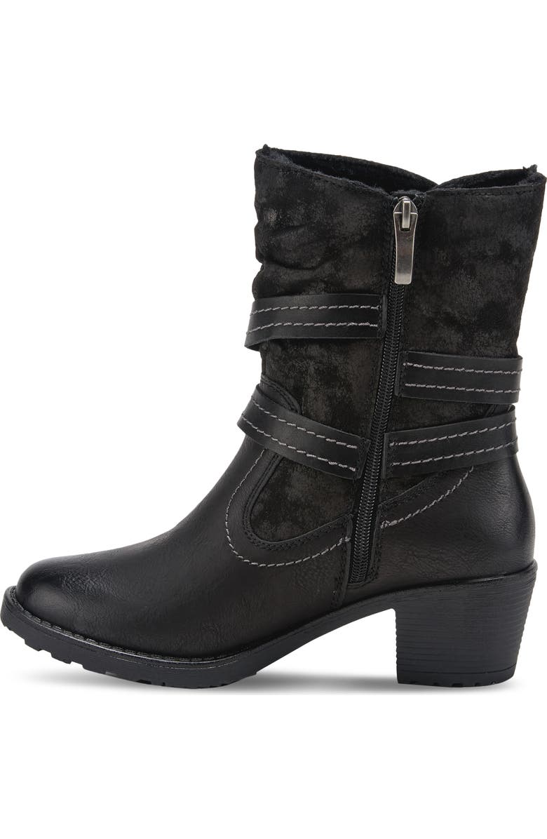 Spring Step Boisa Faux Fur Bootie, Alternate, color, Black Synthetic