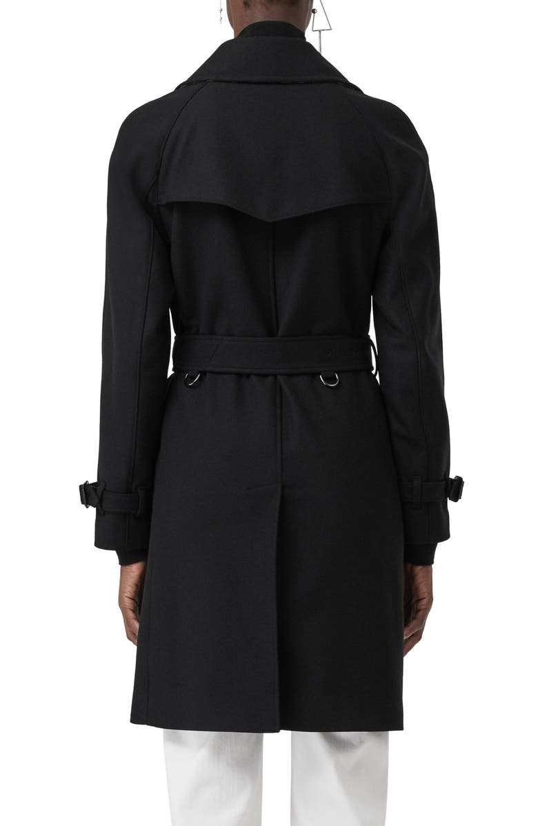 Burberry Cranston Wool Blend Trench Coat, Alternate, color,