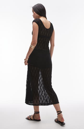 Sheer Lace Maxi Dress