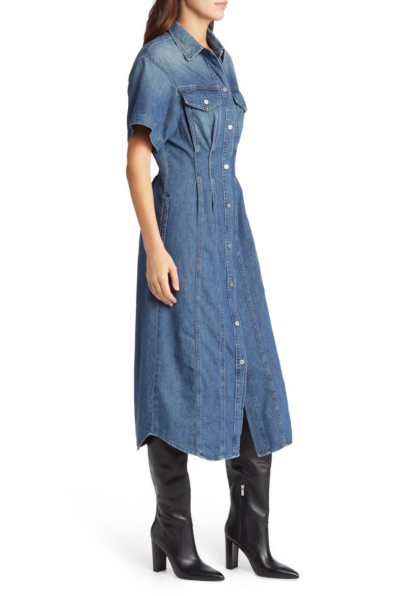 Enzo Denim Shirtdress, Alternate, color, SIESTA