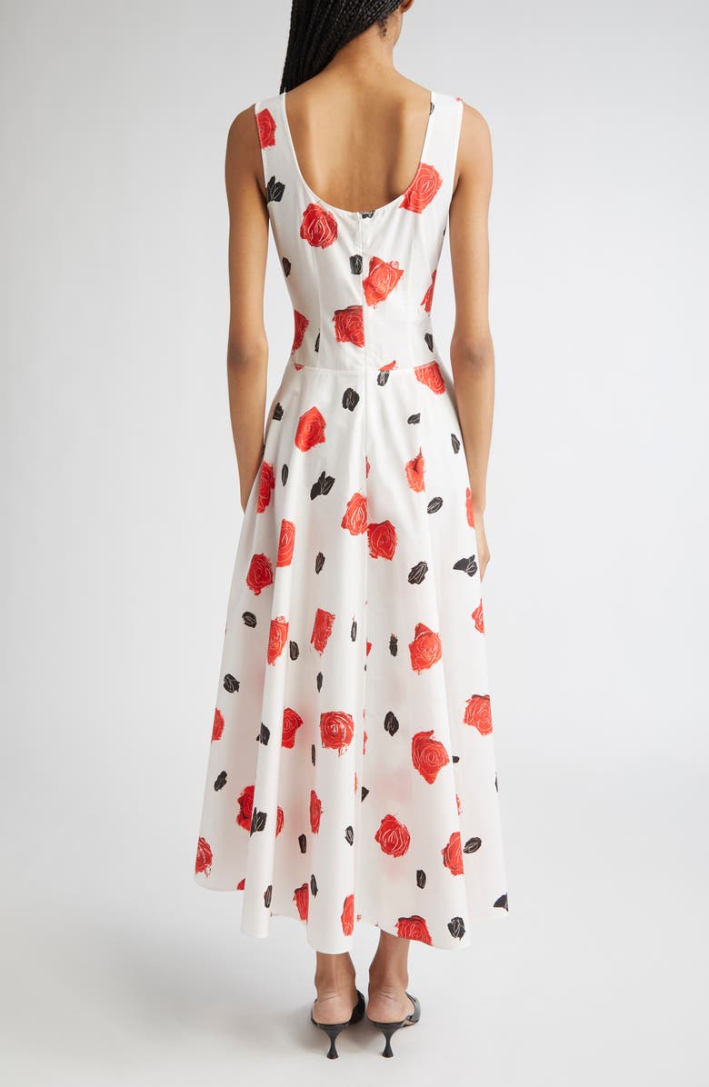 Marni Floral Print Poplin Fit & Flare Dress, Alternate, color, 