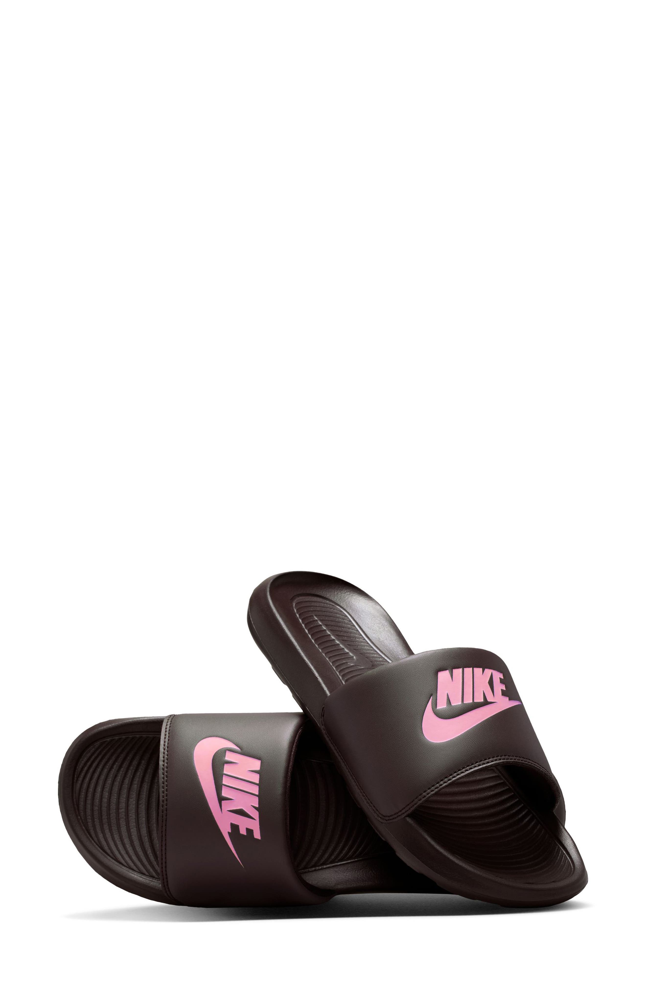 Victori Slide Sandal, Alternate, color, BURGUNDY ASH/ MAGENTA