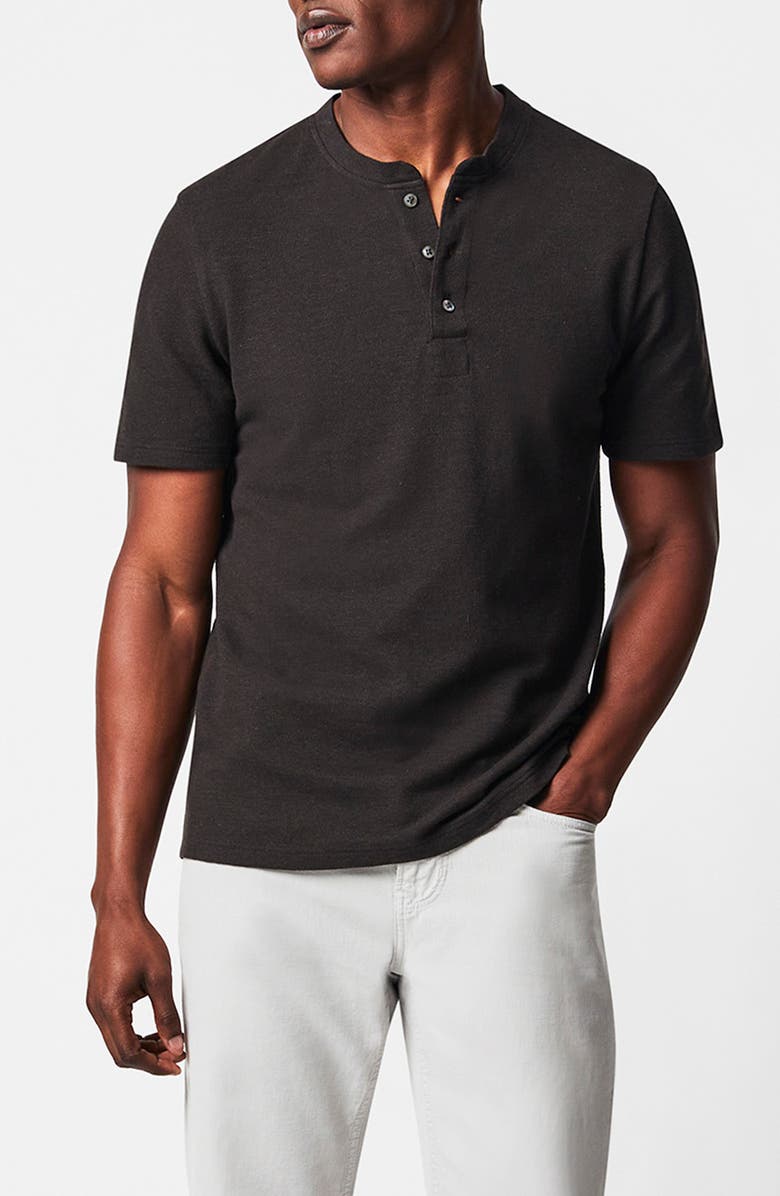 Billy Reid Short Sleeve Hemp & Cotton Henley, Main, color, 