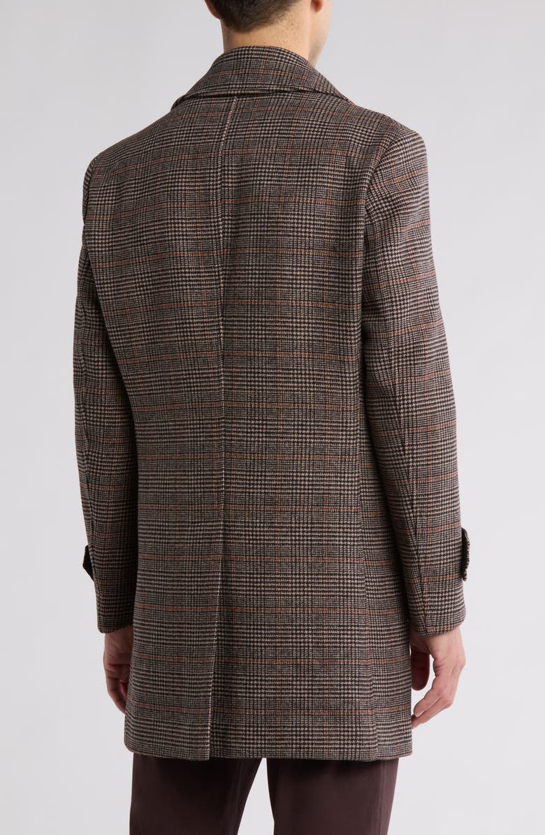 English Laundry Plaid Wool Blend Overcoat, Alternate, color, Tan