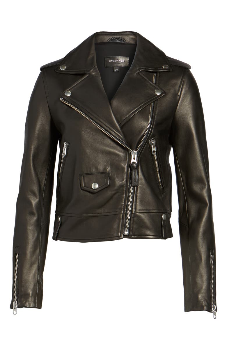 Mackage Baya Leather Moto Jacket, Alternate, color,