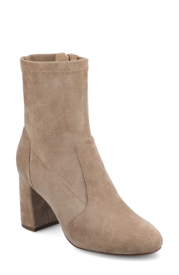 Journee Collection Journee Womens Vivia Medium And Wide Width Stretch Dress Booties In Brown