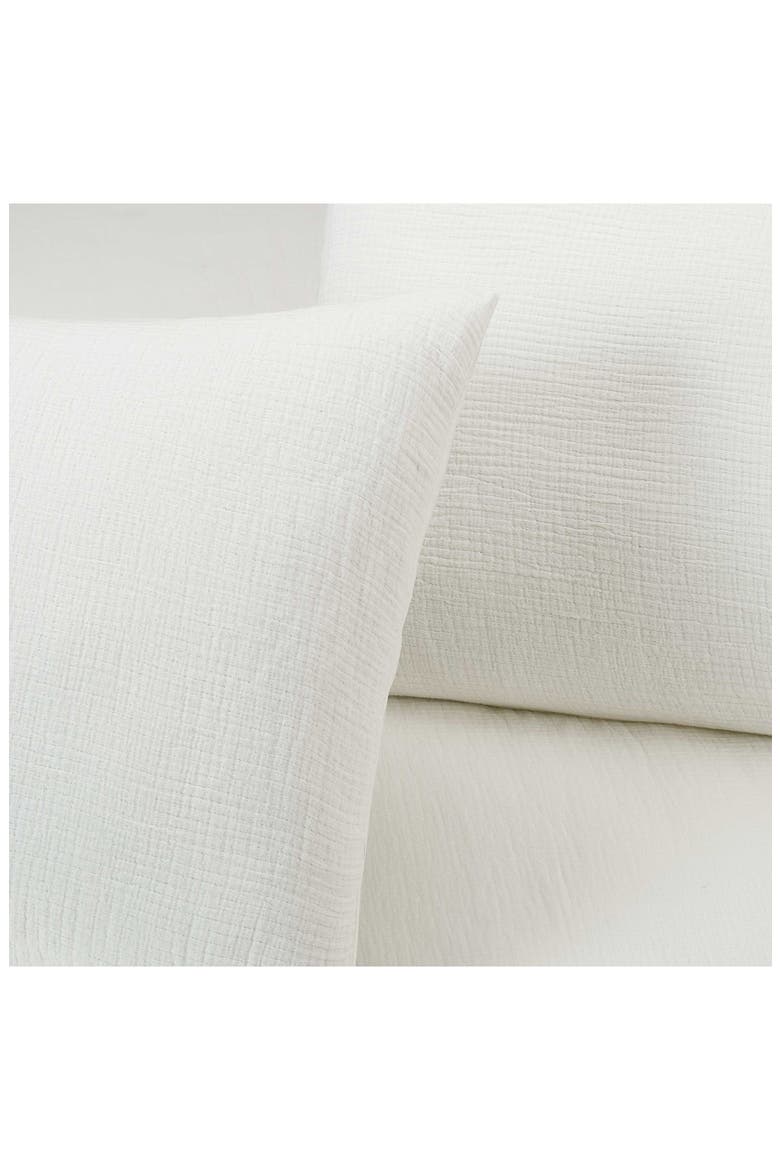Sixth & Pine Texture Gauze Duvet Cover & Sham Set, Alternate, color, WHITE