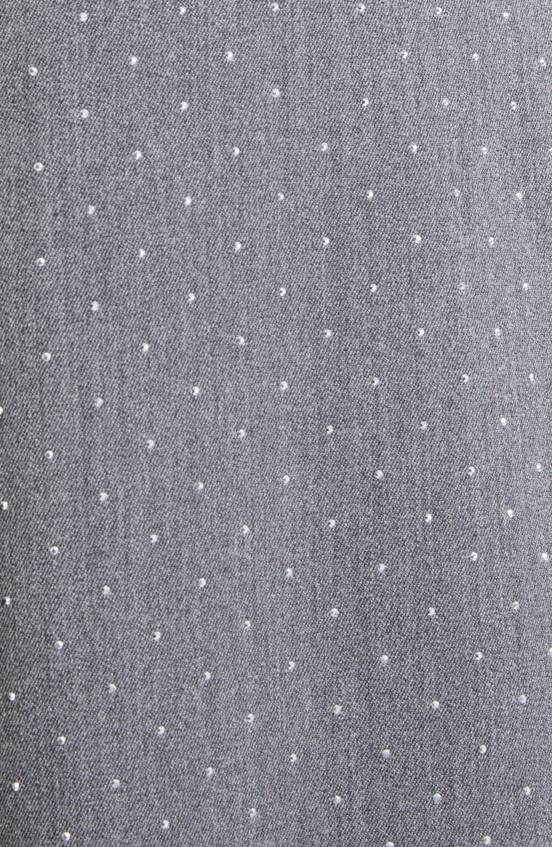 LaQuan Smith Relaxed Fit Tailored Crystal Trousers, Alternate, color, Grey