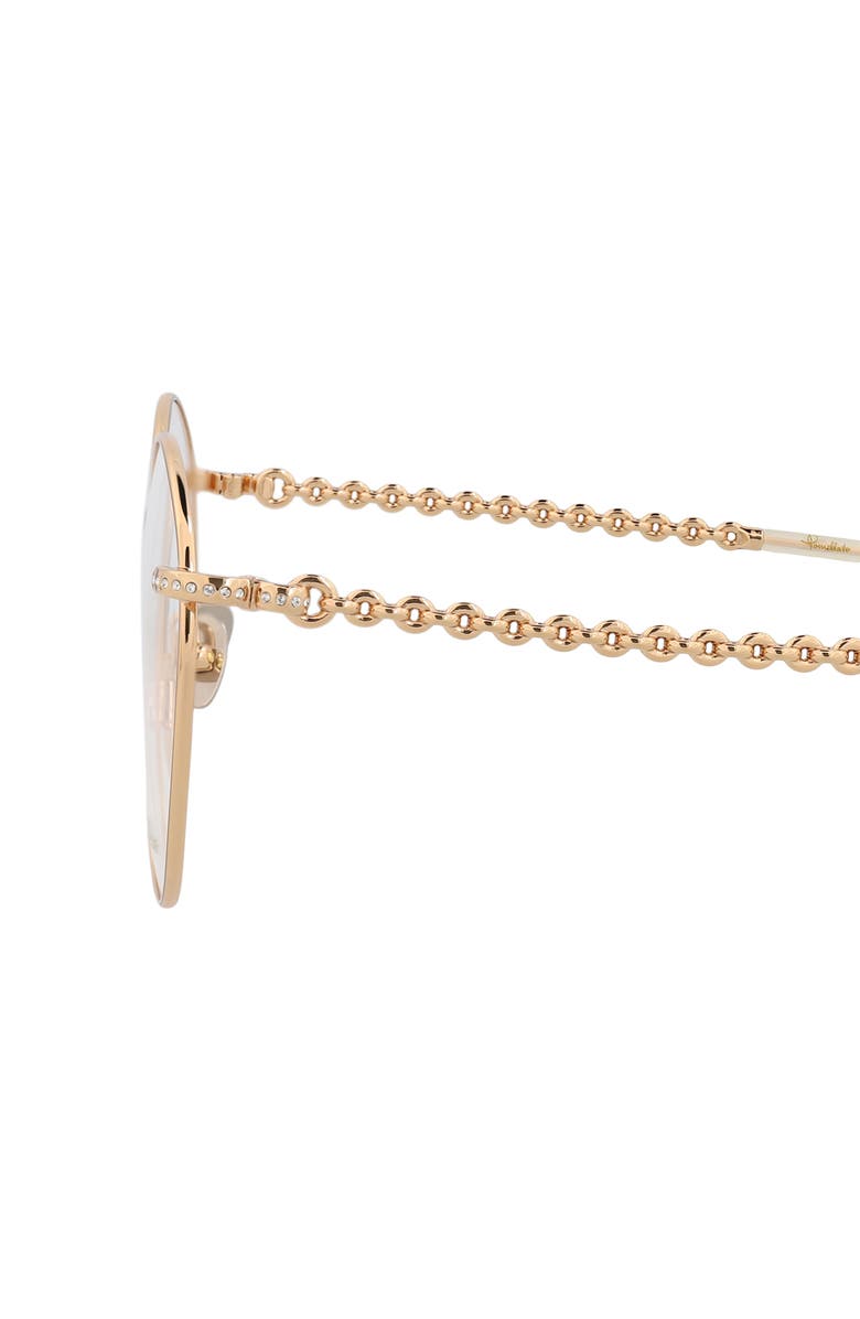 Pomellato 52mm Round Optical Glasses, Alternate, color, Gold Transparent