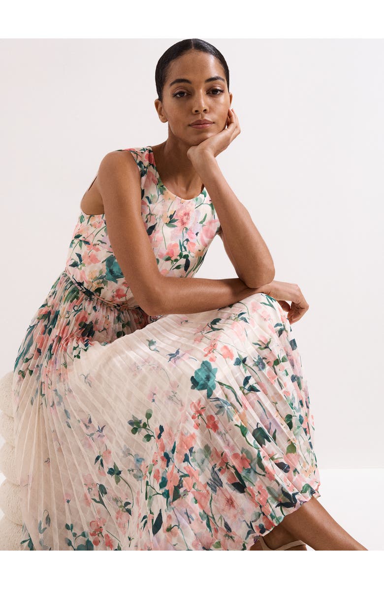 Phase Eight Georgiana Sleeveless Midi Dress, Alternate, color, Pale Pink