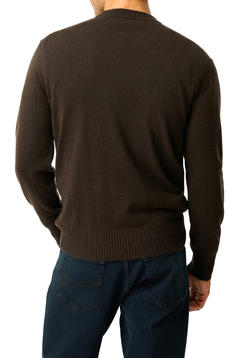 Stewart Island Wool & Cahsmere Crewneck Sweater, Alternate, color, CHOCOLATE