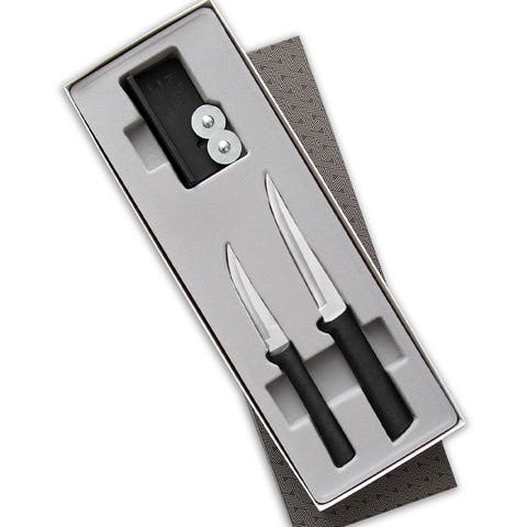 2 Piece Paring Knife Set with Sharpener and Gift Box