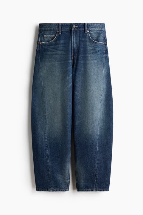 Barrel-leg Regular-waist Jeans