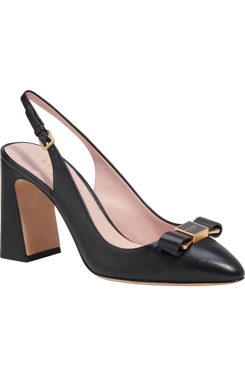 Kate Spade New York bowdie slingback pump, Main, color, Black