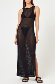 LSPACE Villa Nova Open Stitch Cotton Cover-Up Tank Dress