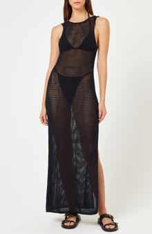 LSPACE Villa Nova Open Stitch Cotton Cover-Up Tank Dress