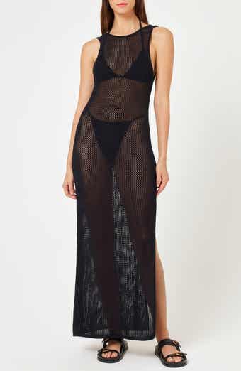LSPACE Villa Nova Open Stitch Cotton Cover-Up Tank Dress