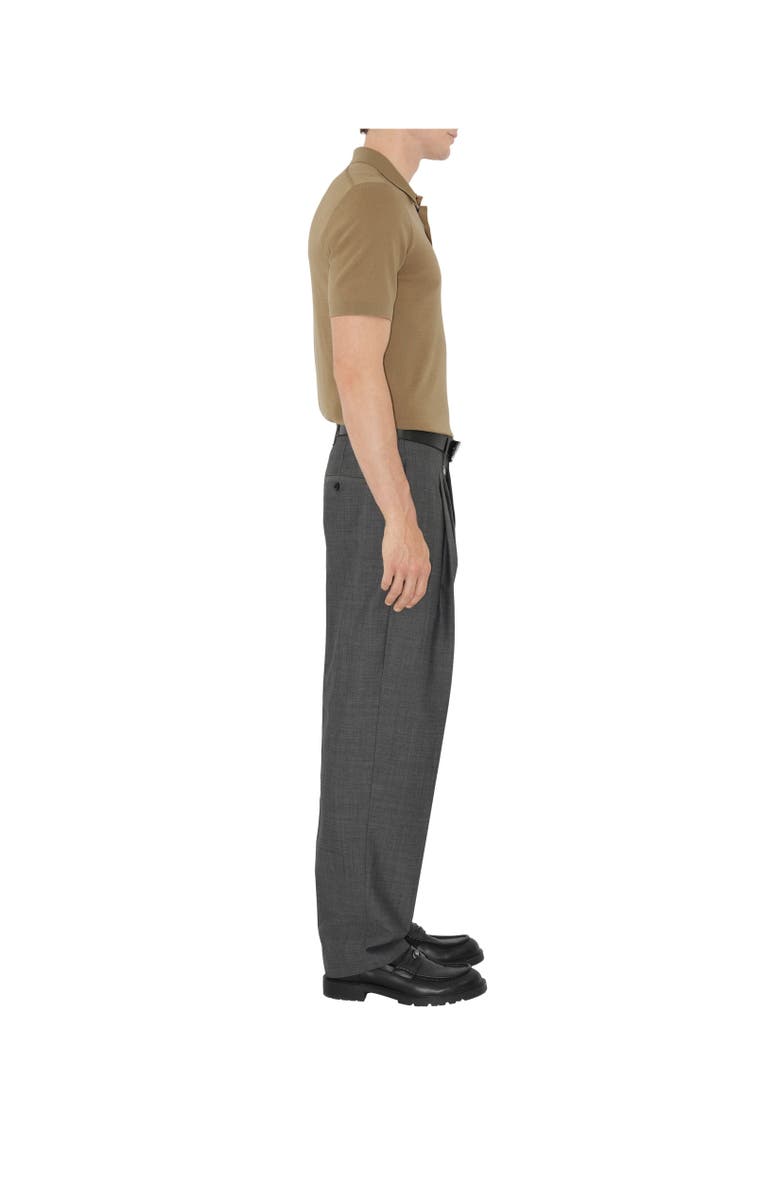 Burberry Wool Polo Shirt, Alternate, color, Flax Beige