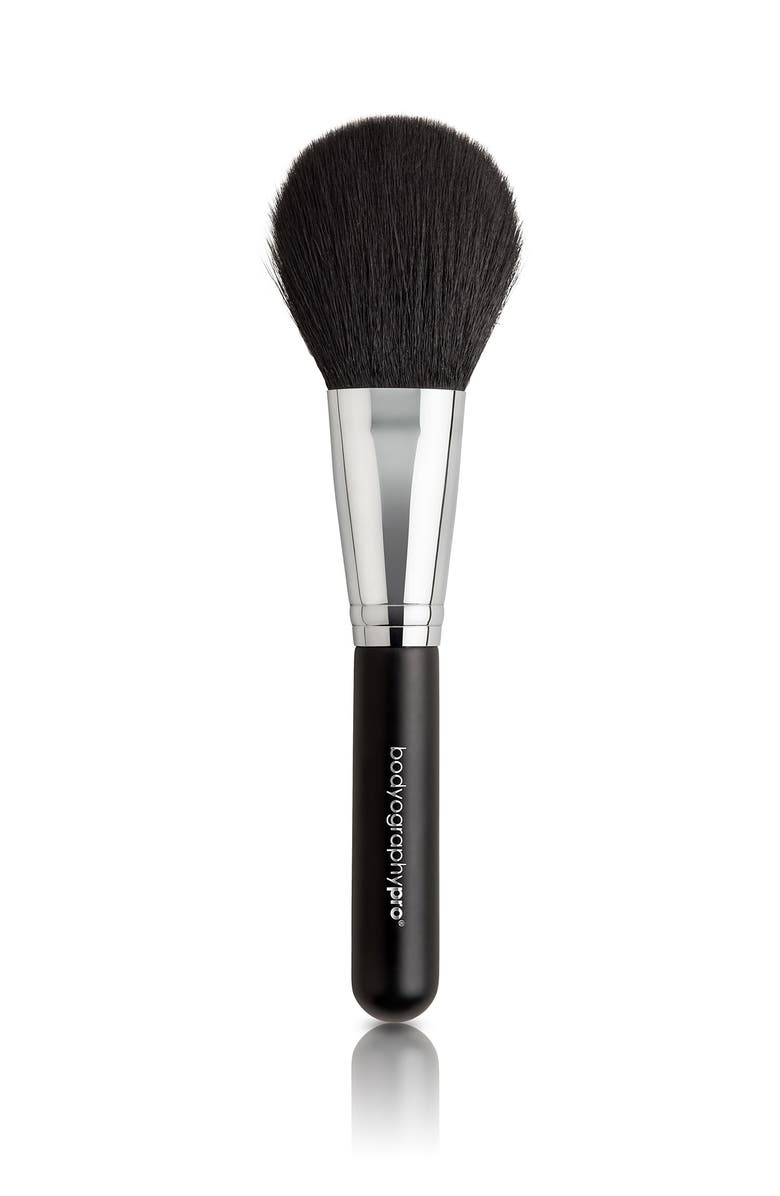 Bodyography Synthetic Makeup Brush Powder Brush, Main, color, Black
