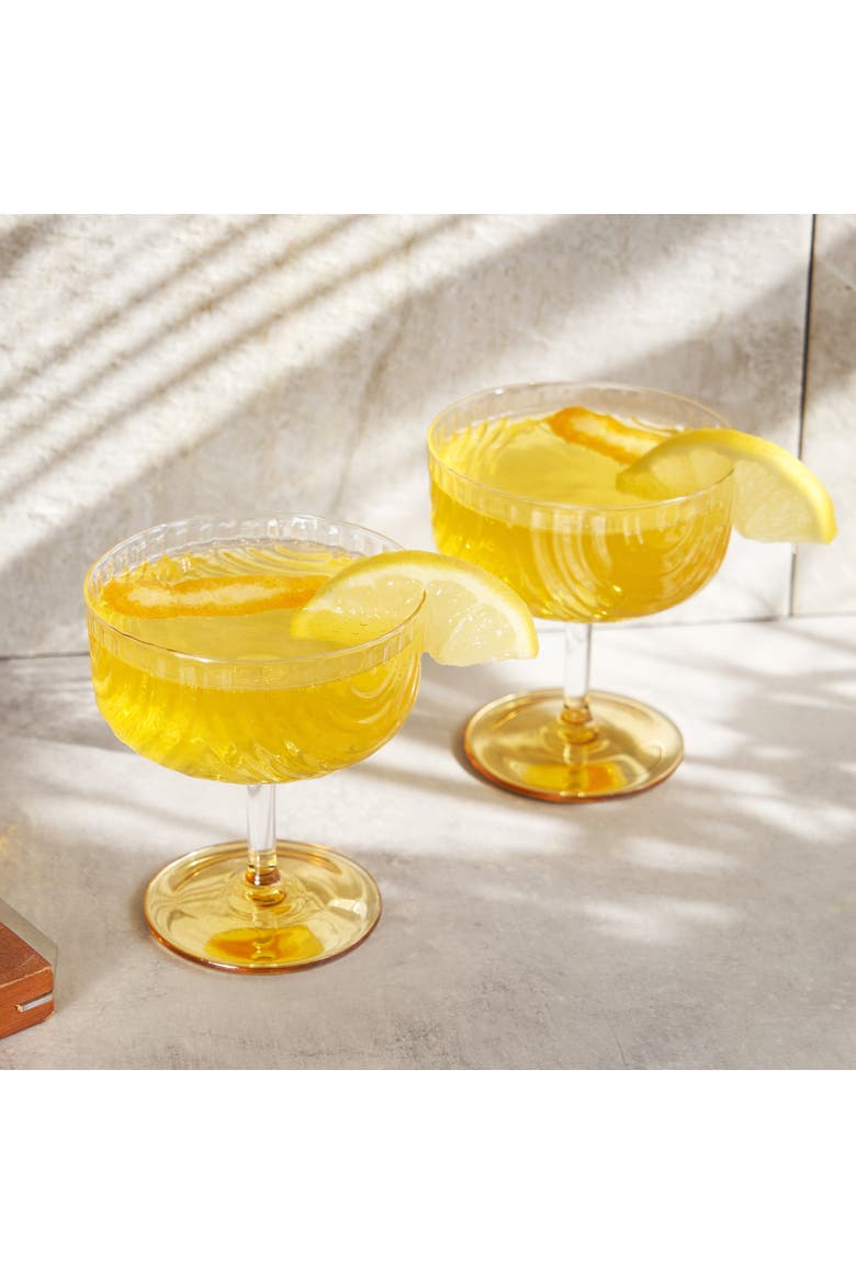 Deco Gatsby Coupes Set of 2, Alternate, color, Clear