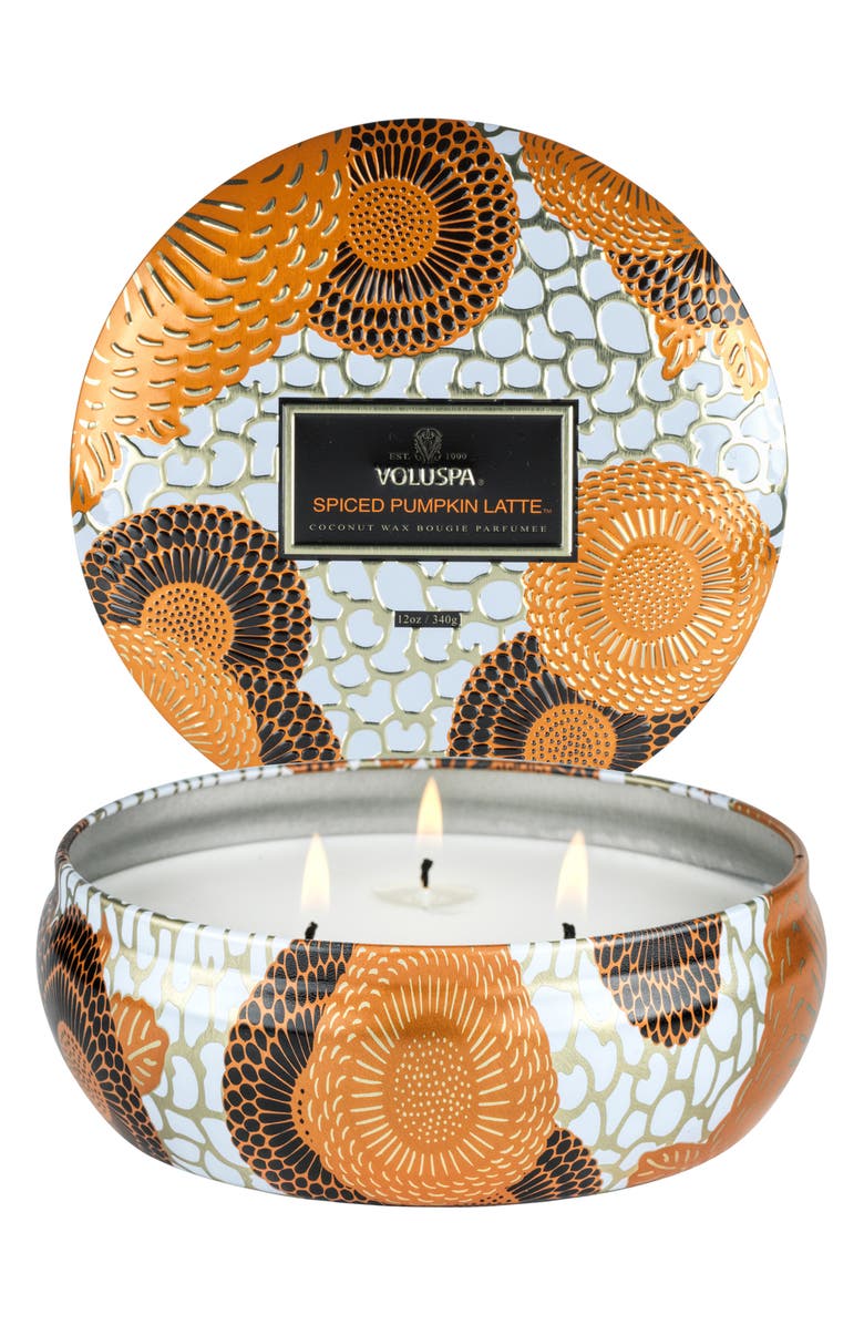 Spiced Pumpkin Latte 3-Wick Tin Candle