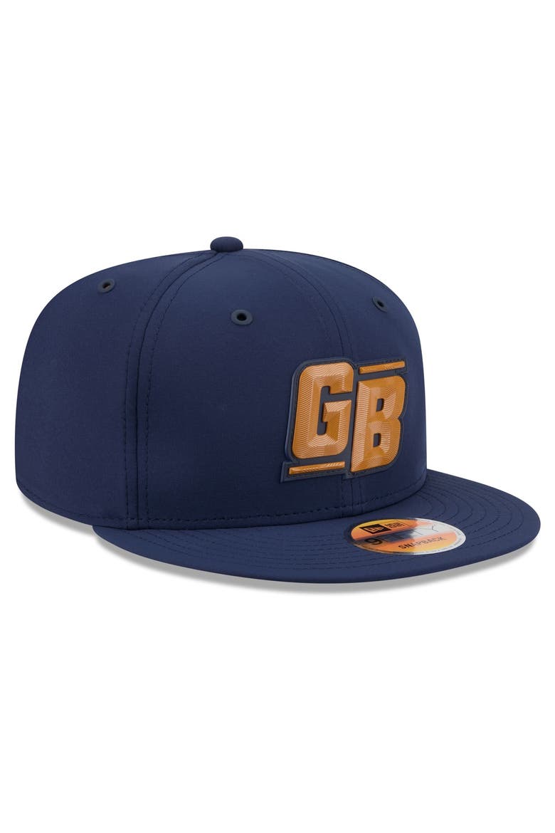 Men's New Era Blue Green Bay Packers 2026 Sideline Throwback 9FIFTY Snapback Hat, Alternate, color, Blue