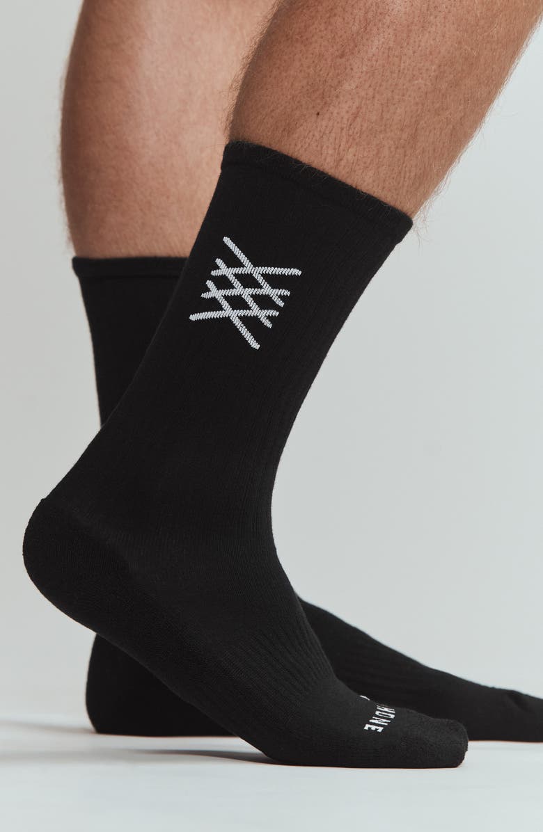 Rhone C.O.R. Crew Socks, Alternate, color, Black