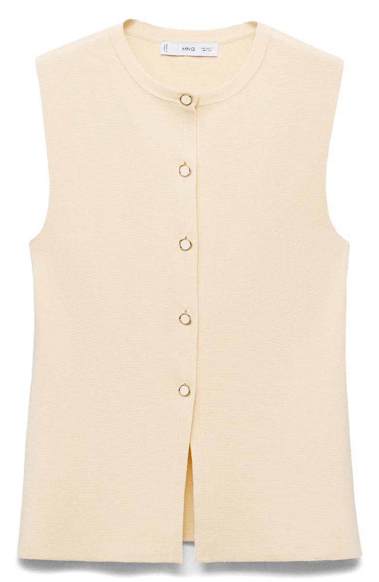 MANGO Matilda Knit Vest, Alternate, color, Ecru