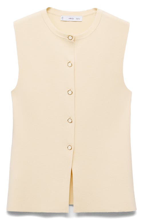 Mango Matilda Knit Vest In Ecru