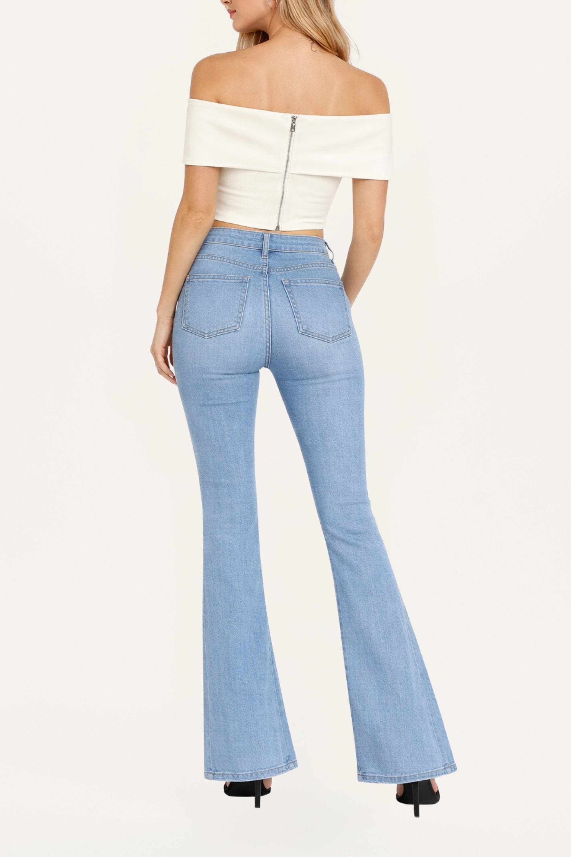 Foldover Zip-Front Bandeau Top - image 4